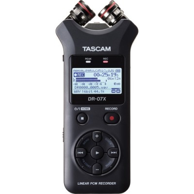 Tascam DR-07X - 2-input 2-track audio recorder with microphone