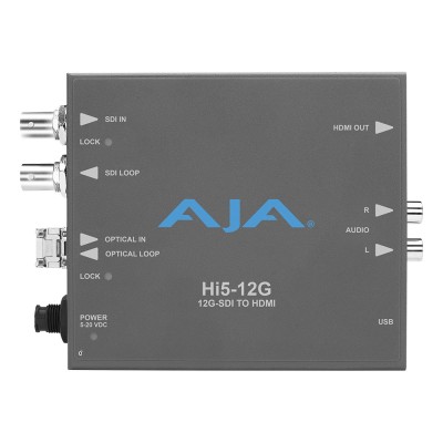 AJA Hi5-12G-TR Conversor 12G-SDI-HDMI 2.0 con transmisor SFP LC