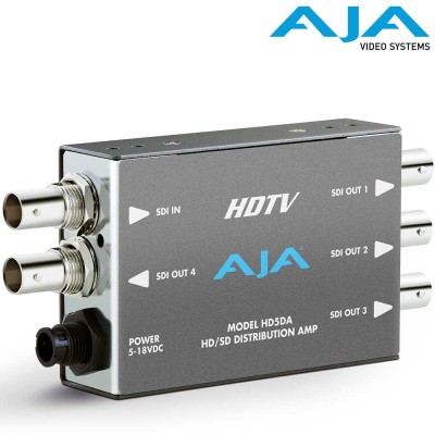 AJA HD5DA - HD-SDI/SDI 1x4 Distribution Amplifier with EQ