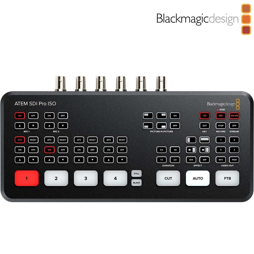 Blackmagic ATEM SDI Pro ISO - Mezclador de Vídeo SDI con Streaming - Vista Frontal
