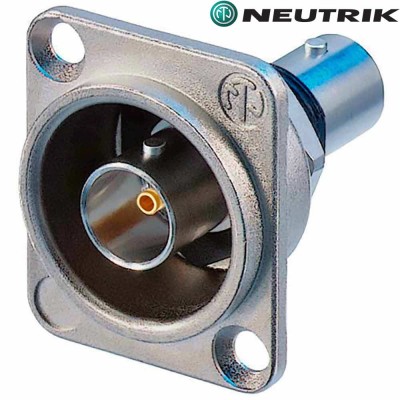 Neutrik NBB75DFI Conector BNC de panel Tipo-D aislado Níquel