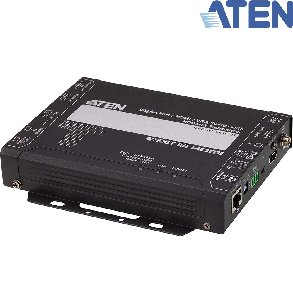 Aten VE3912T Transmisor HDBaseT conmutador DP HDMI y VGA