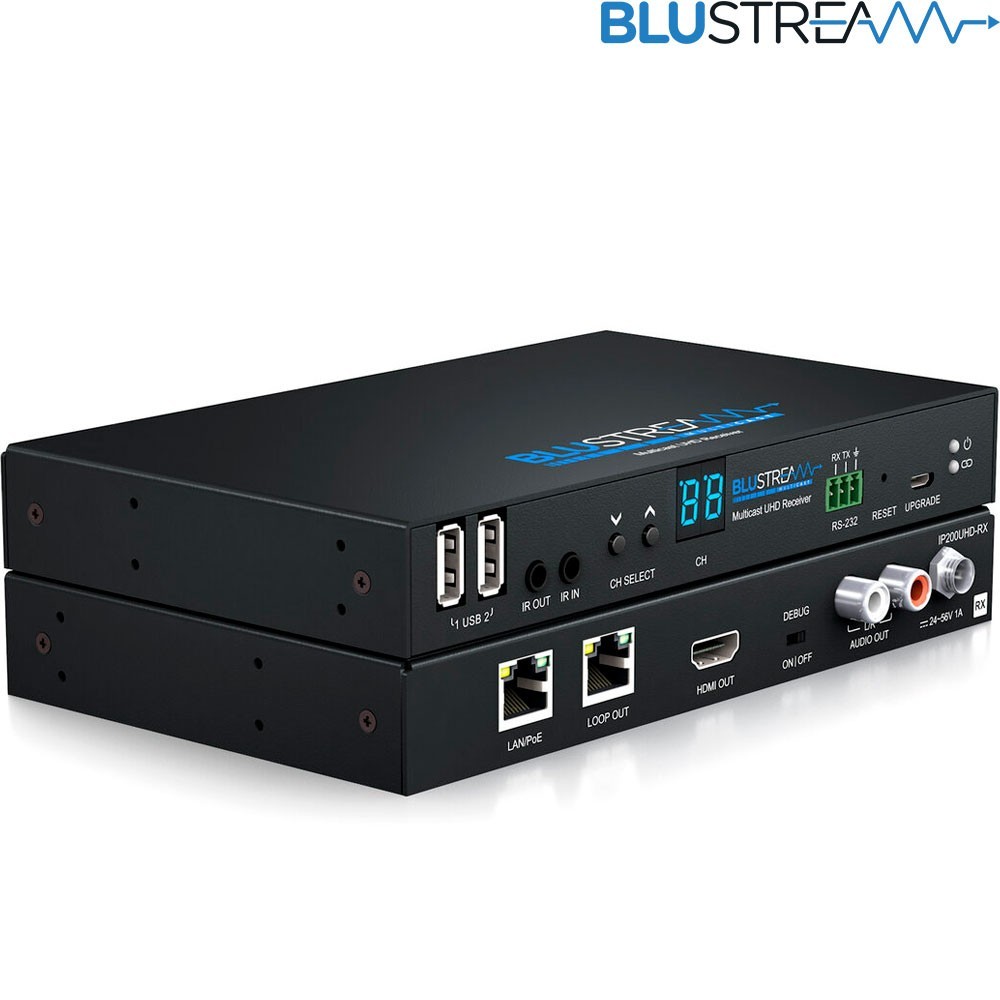 Blustream IP200UHD-RX Receptor de Vídeo UHD por IP