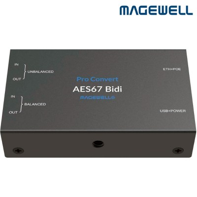 Magewell Pro Convert AES67 - Analogue Audio Interface to AES67 NDI and SRT