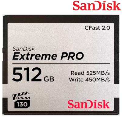 SanDisk Extreme PRO CFast 2.0 - 512GB CFast Memory Card