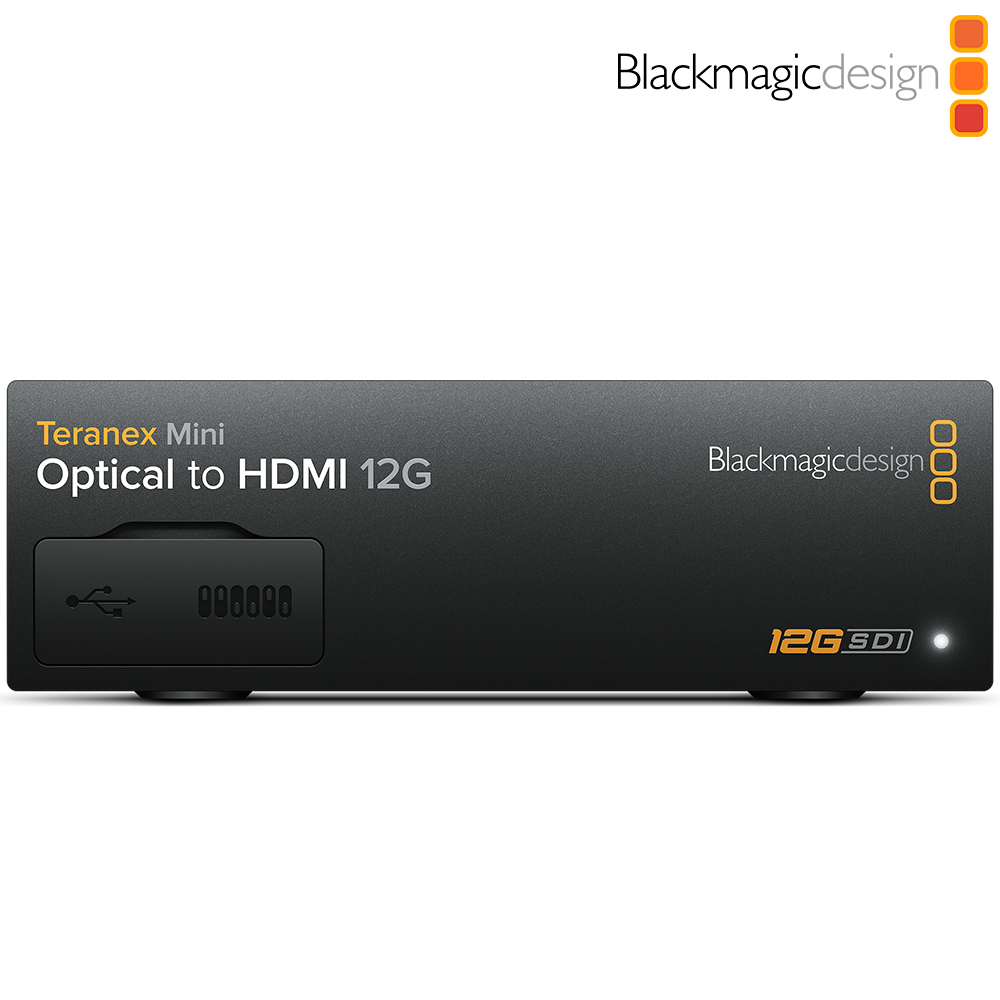 Blackmagic Teranex Mini Optical to HDMI 12G Receptor HDMI por fibra