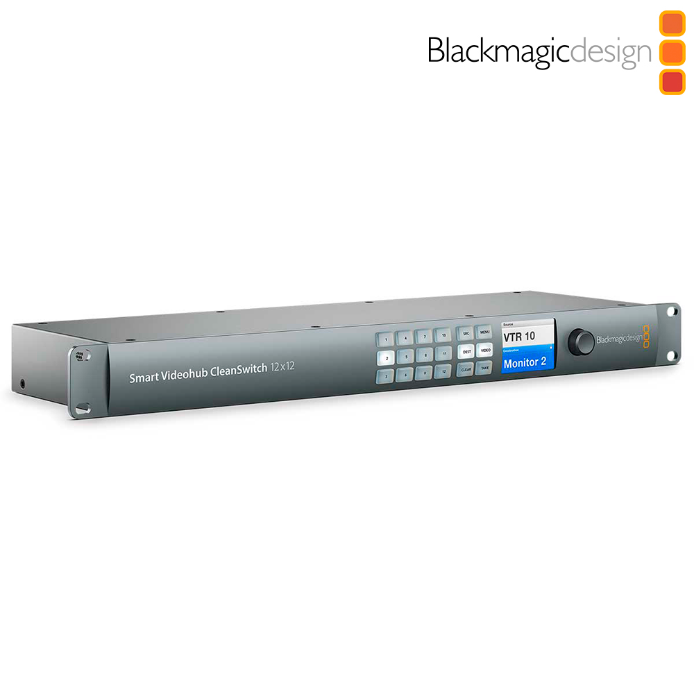 Blackmagic Smart Videohub CleanSwitch 12x12 - Matriz SDI UHD