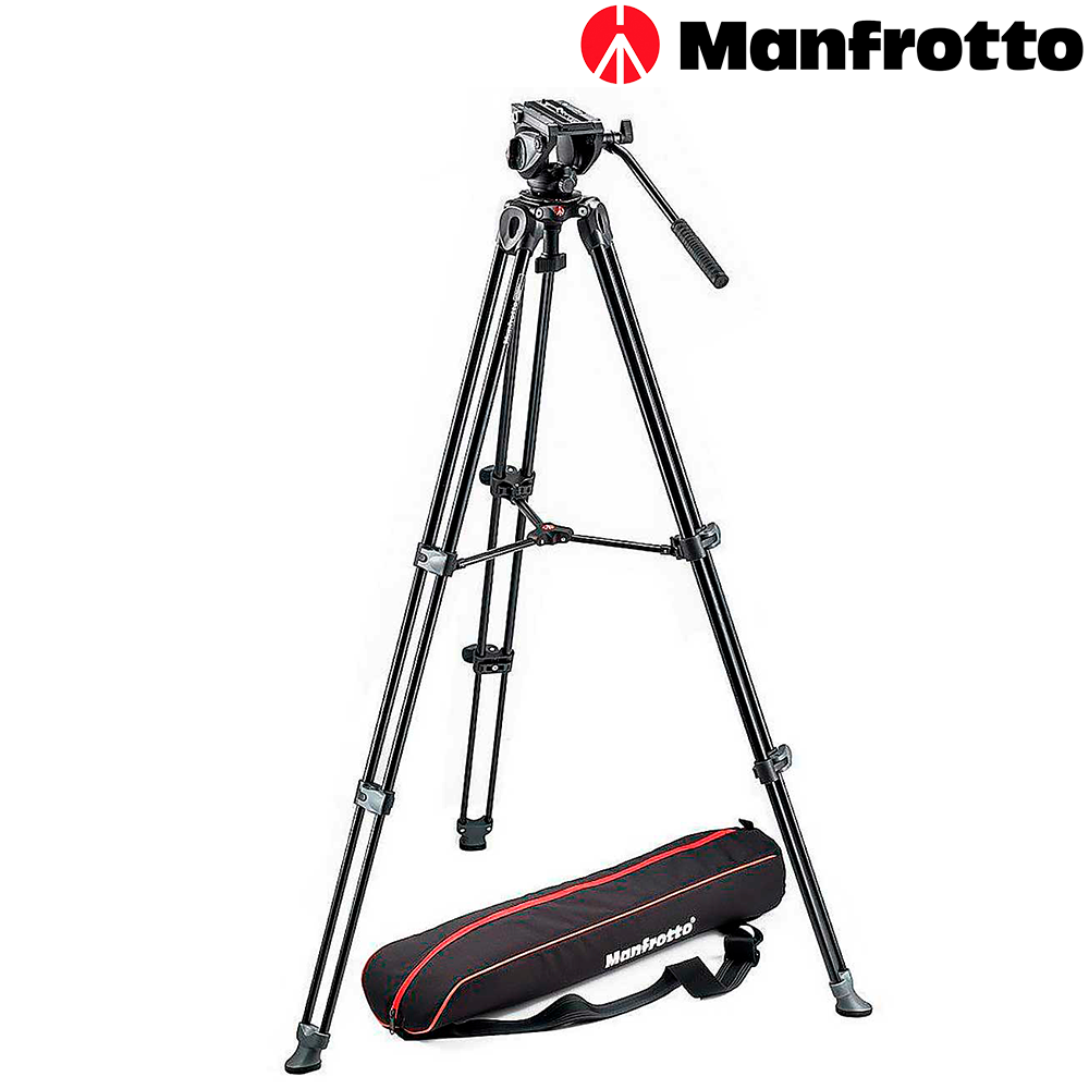 MANFROTTO MK500AM Twin-tube tripod with fluid video head - Avacab
