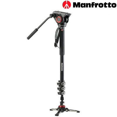 Manfrotto MVMXPRO500 4 section video monopod fluid head and base