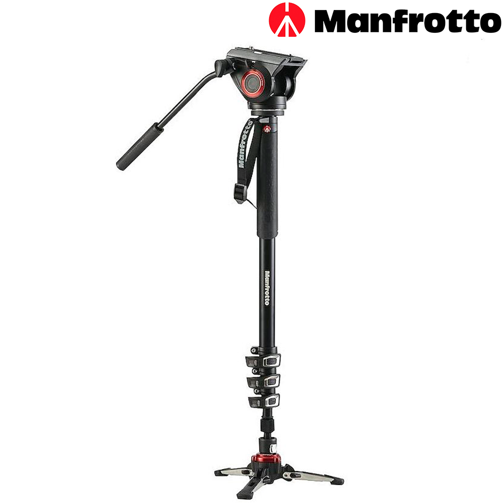 Manfrotto MVMXPRO500 - Monopie 4 secciones cabeza y base fluidas