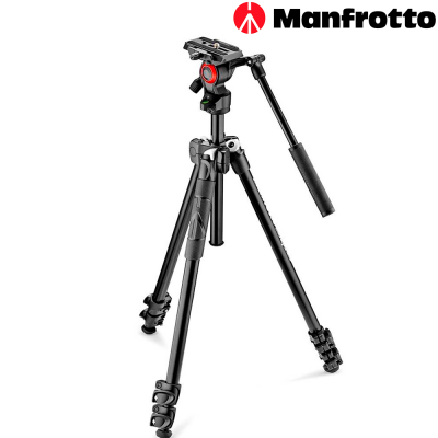 Manfrotto MK290LTA3-V - Kit trípode vídeo aluminio hasta 4Kg