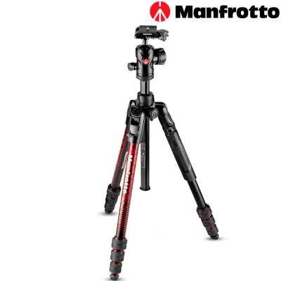 Manfrotto Befree Advanced - Trípode Aluminio hasta 8Kg (Rojo)