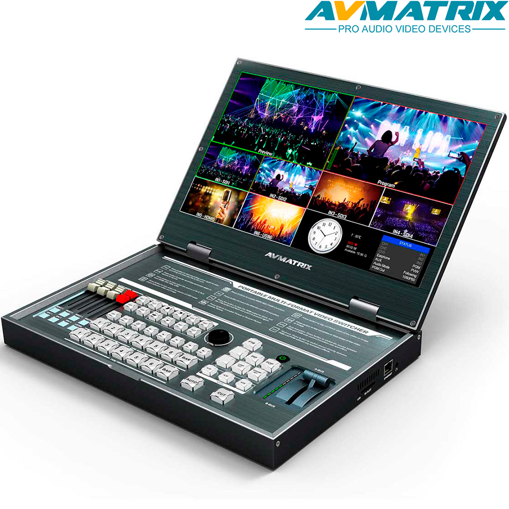 AVMatrix PVS0615 Mezclador de Vídeo portátil de 6 entradas