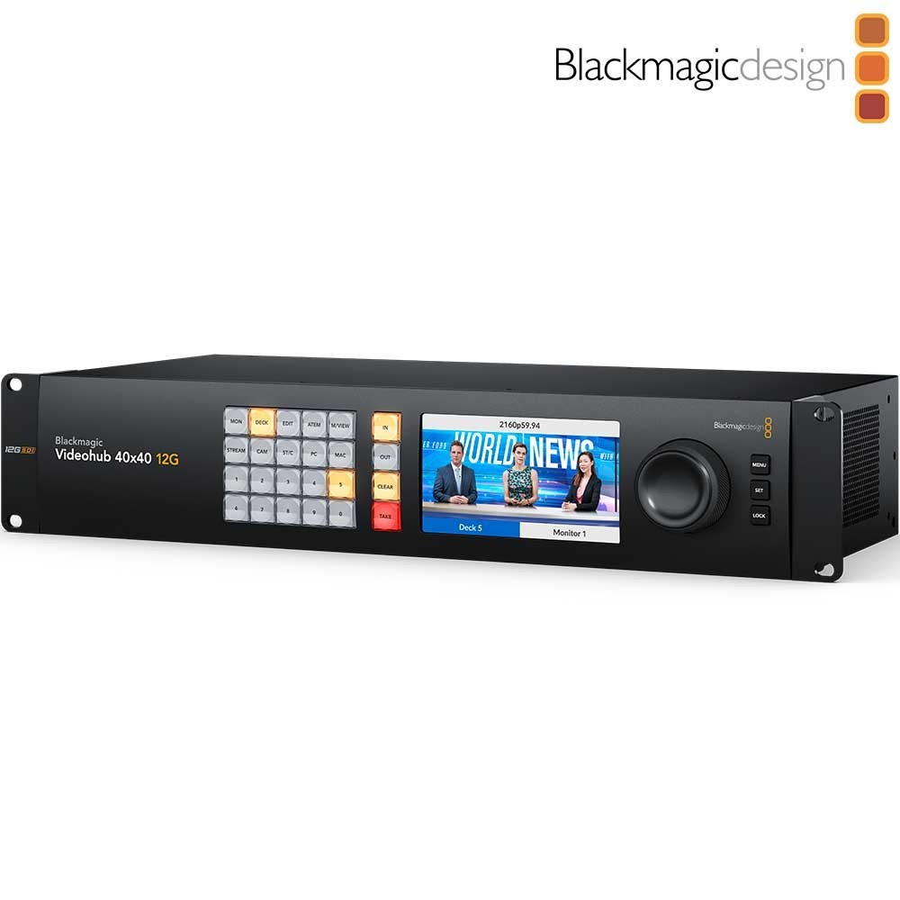 Blackmagic Videohub 40x40 12G - 12G SDI Video Matrix Switcher