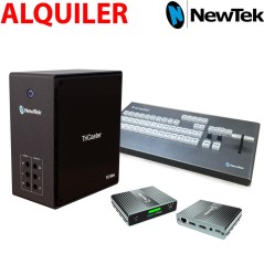 NewTek TriCaster Mini 4K Bundle - Kit completo de Mezclador de Vídeo NDI 4K + Superficie de Control + 2 Spark IO Plus