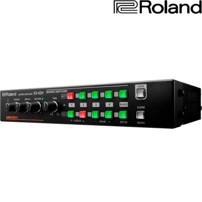 Roland XS-42H Matriz 4x2 HDMI con Mezclador de Audio