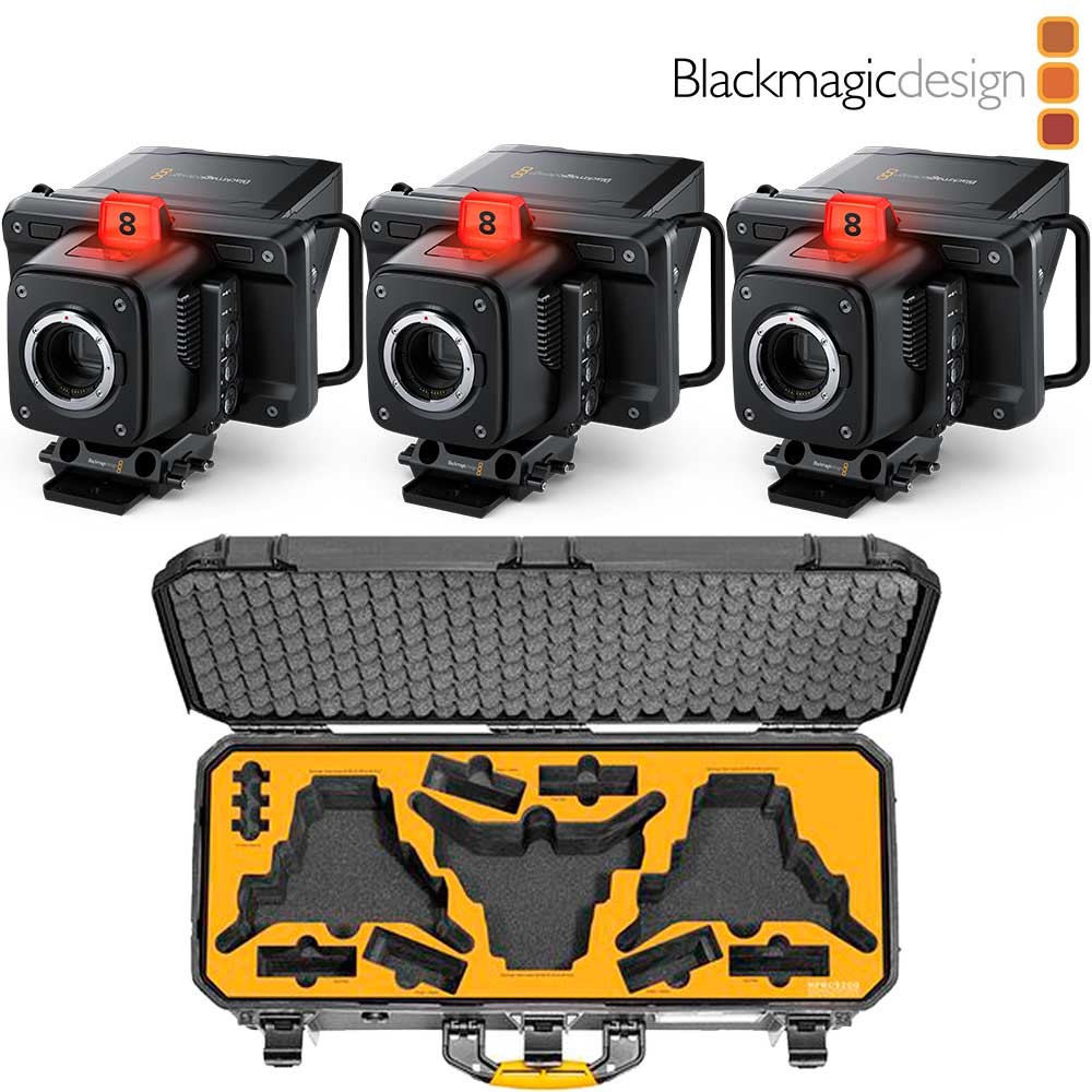 Blackmagic Studio Pack 5 - 3x Studio Camera 6K Pro with HPRC Case