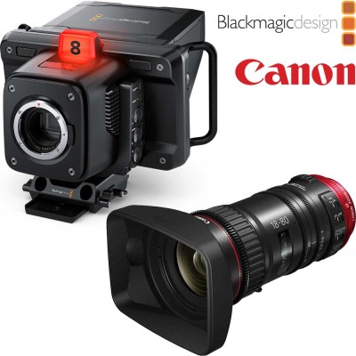 Blackmagic Camara Pack 5 - Studio Camera 6K Pro con Optica Canon 18-80
