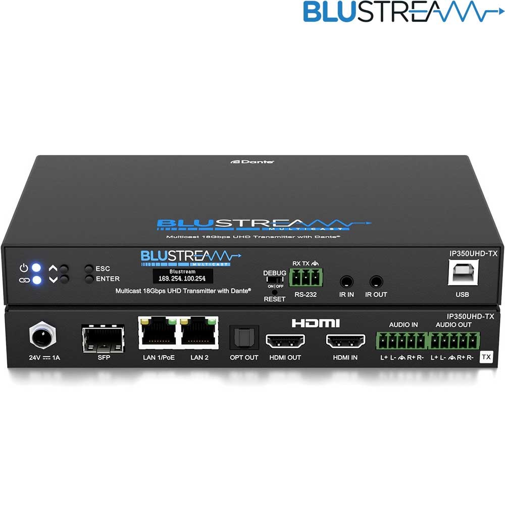Blustream IP350UHD-TX 4K HDMI VoIP Transmitter with Dante