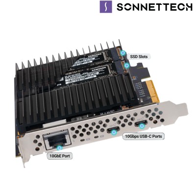 Sonnet McFiver - PCIe network and ssd storage card