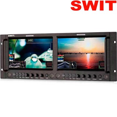 Swit M-1093F Rack-mount Dual 9" Monitor with WFM