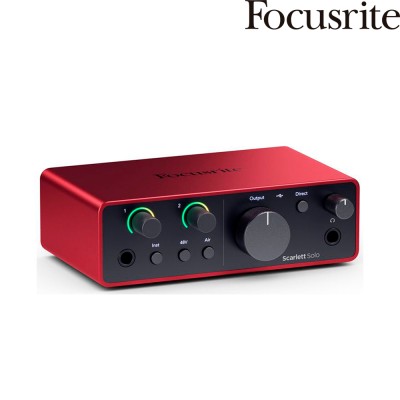 Focusrite Scarlett Solo - Interfaz de audio USB 2.0 de 2 canales