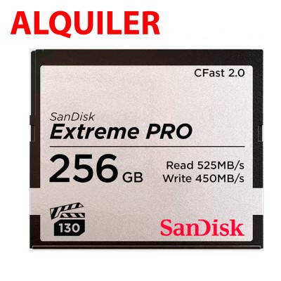 Alquiler SanDisk Extreme PRO CFast 2.0 - Tarjeta CFast de 256GB