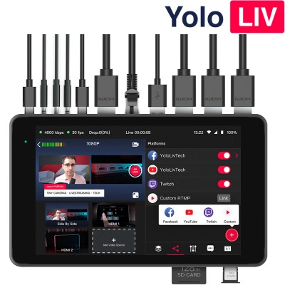 Yololiv Yolobox Pro - Monitor grabador con mezclador y codificador para streaming
