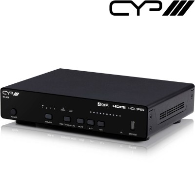 CYP MA-401 Selector HDMI 4x1 con amplificador de auido y control AV