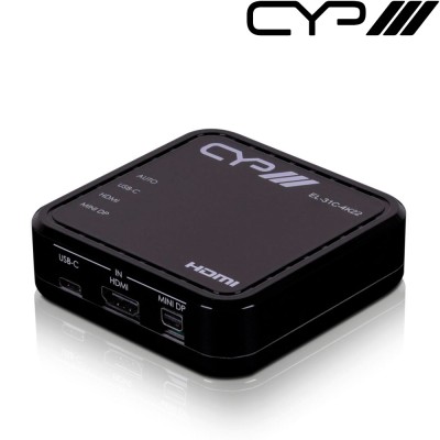CYP EL-31C-4K22 Selector USB-C, MiniDP, HDMI a HDMI