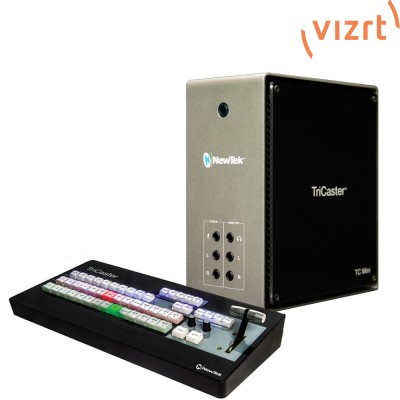 Vizrt TriCaster Mini X Bundle with Mini CS - 4K Hybrid Production System + Control Surface + Travel Case