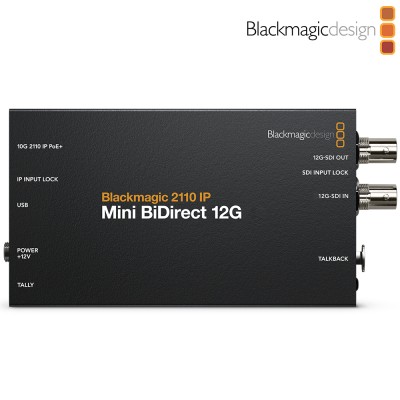 Blackmagic 2110 IP Mini BiDirect 12G - Conversor bidireccional SMPTE 2110 a 12G-SDI