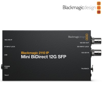 Blackmagic 2110 IP Mini BiDirect 12G SFP - Conversor bidireccional SMPTE 2110 a 12G-SDI