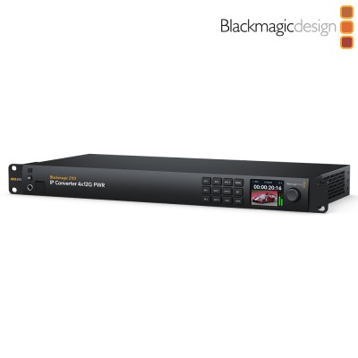 Blackmagic 2110 IP Converter 4x12G PWR - Conversor bidireccional SMPTE 2110 a 12G-SDI de 4 lineas