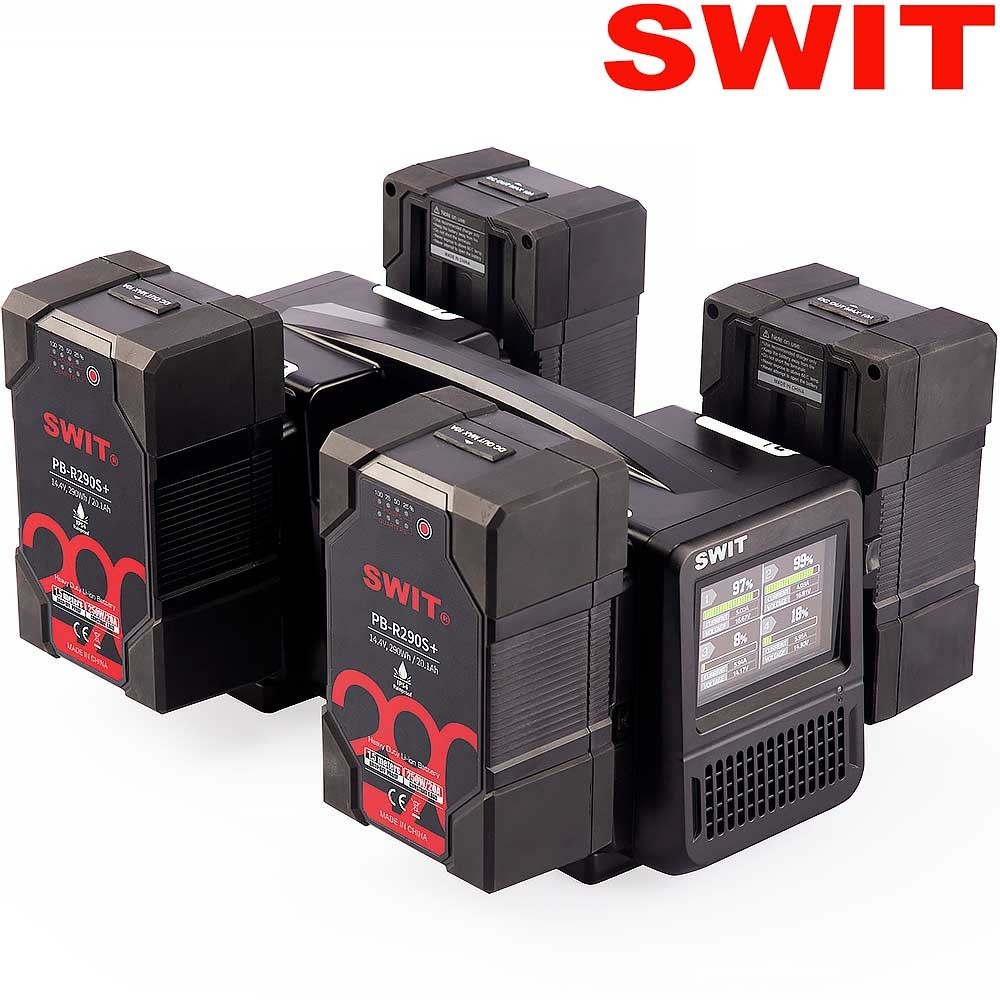 SWIT PC-P461S 4 V-Mount batteries super-fast charger