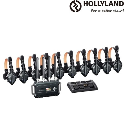 Hollyland Solidcom C1 Pro Roaming Hub 10S - Intercom System with 10 Headsets