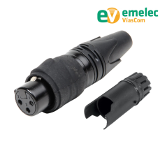 Emelec EQ9009/B - XLR Female 3 Pins Waterproof Connector