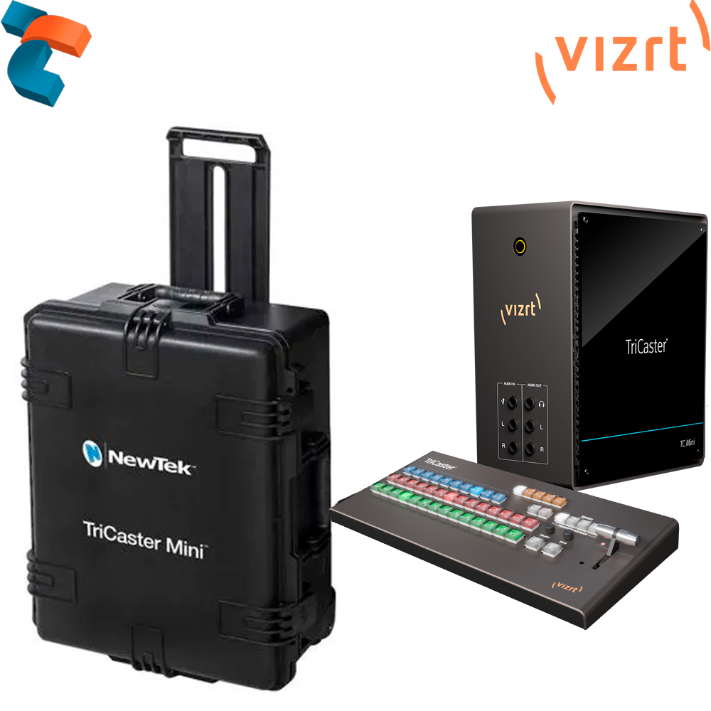 Vizrt TriCaster Mini X Bundle con Mini 4K CS - Sistema de Producción Hibrido 4K + Superficie de control + Maleta de viaje