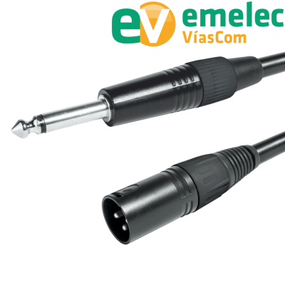 Emelec EQ6102 - Microphone Cable Jack 6,3 M mono / XLR M