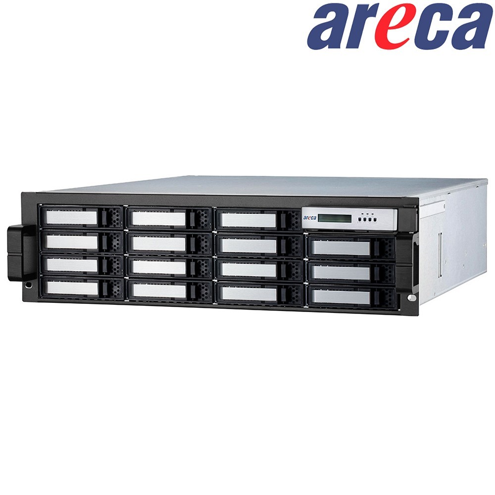 Areca ARC-8050T3U-16R - 3U Rack RAID 16-Bay SATA 2.5"/3.5" 12Gbps