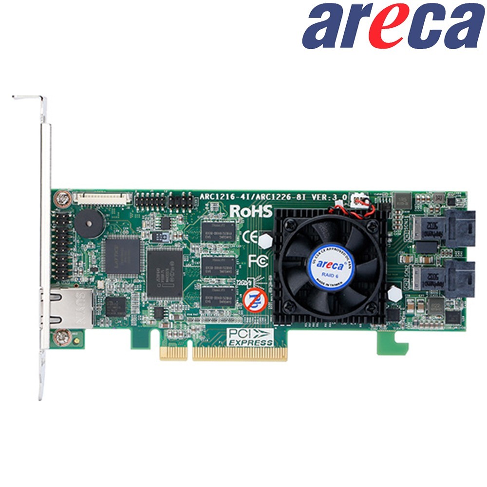 Areca ARC-1226-8i - Internal RAID Controller 8 Ports SAS/SATA 12Gbps PCIe 3.0