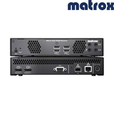 Matrox Extio N3208 IP KVM Receiver 2x DisplayPort 4K - Avacab