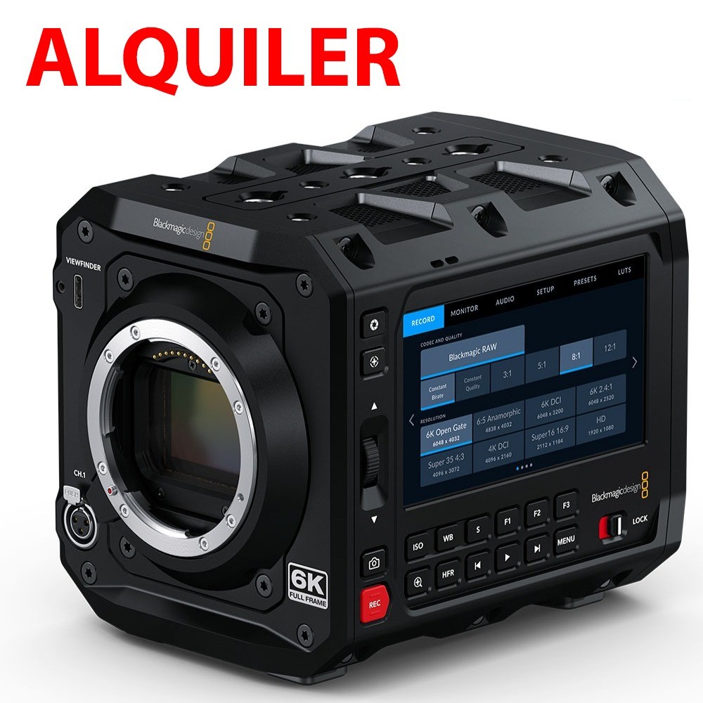 Alquiler Blackmagic PYXIS 6K con montura L