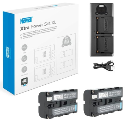 Rental Newell NP-F570 batteries + charger