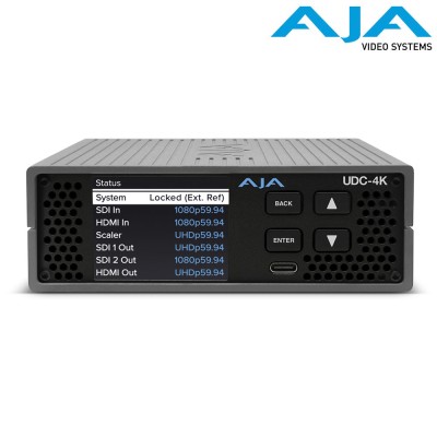 AJA UDC-4K – 12G-SDI and HDMI 4K Up/Down/Cross Converter with Frame Sync and HDR