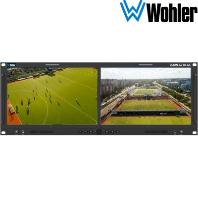 Wohler vMON-4210-4K Dual 10" 4K Rackmount Monitor - Avacab